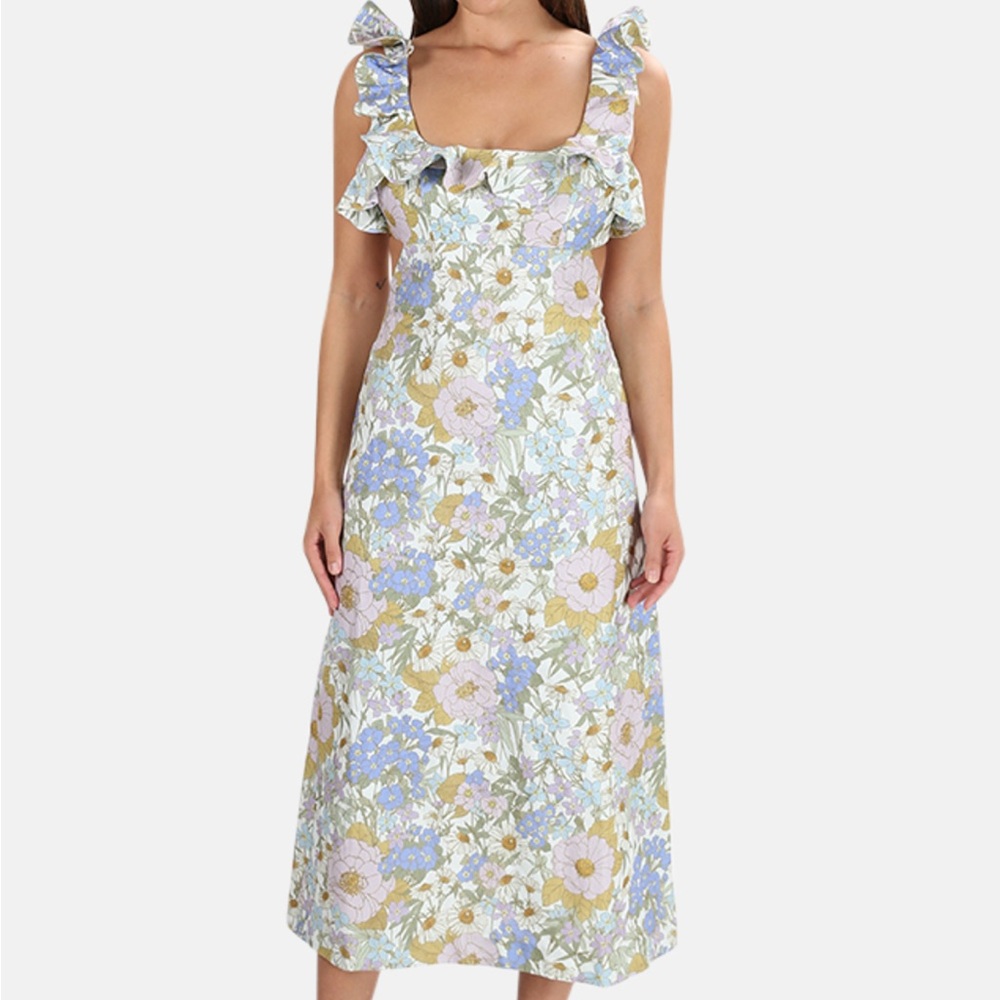 Zimmerman Frills Midi Dress - Multicolor